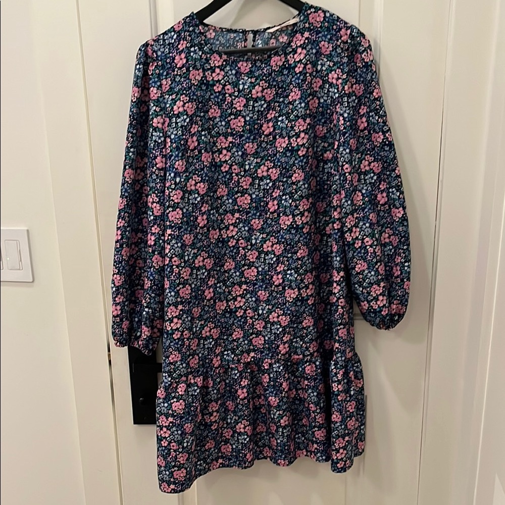 Floral Dress in Pink and Blue